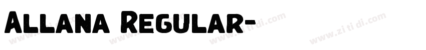 Allana Regular字体转换